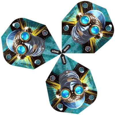 Shot Dart Flights Badlands Krush, Tova, The Sheriff, Rustin Nr.6 Dartflights verschiedene Designs