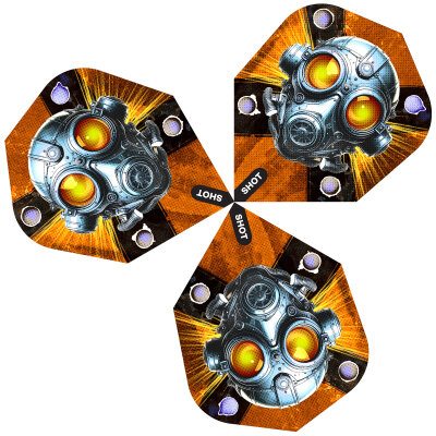 Shot Dart Flights Badlands Krush, Tova, The Sheriff, Rustin Nr.6 Dartflights verschiedene Designs