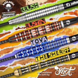 Shot Steel Darts Badlands Krush 90% Tungsten Steeltip Darts Steeldart 28 g