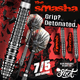 Shot Steel Darts Gnarly Smasha 90% Tungsten Steeltip Darts Steeldart 25 g