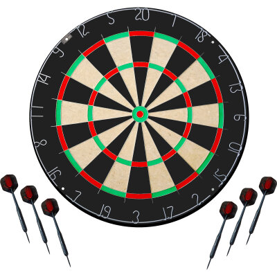 Karella Dart Dartboard Karella BullOut inkl. 2 Satz Darts Dartscheibe Bristle Dart Board Turnierboard