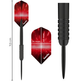 Karella Steel Darts Mini Brass Black Steeltip Darts Steeldart 6 g