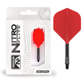 Red Dragon Nitro Flite Flight- Schaftsystem Standard Nr.2 Schwarz & Rot M Medium