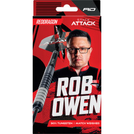 Red Dragon Steel Darts Robert Owen Stack Attack 90% Tungsten Steel Dart Steeldart Steeltip 22 g