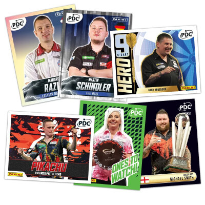 Panini - PDC World Darts Championship 2025/26 Sammelalbum - Softcover & Box 1 Display (=36 T�ten)