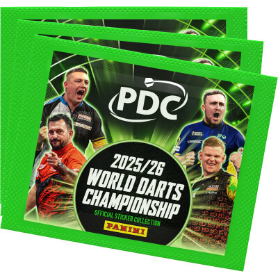 Panini - PDC World Darts Championship 2025/26 Sticker - Lose Tüten je 5 Sticker 3 Tüten