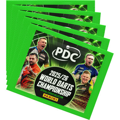 Panini - PDC World Darts Championship 2025/26 Sticker - Lose Tüten je 5 Sticker 5 Tüten