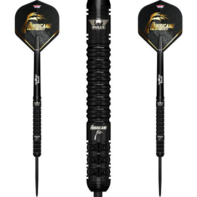 BULLS NL Steel Darts Kim Huybrechts The Hurricane E2 Full Black 90% Tungsten Steeltip Darts Steeldart