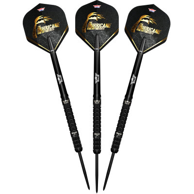 BULLS NL Steel Darts Kim Huybrechts The Hurricane E2 Full Black 90% Tungsten Steeltip Darts Steeldart