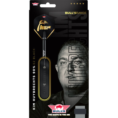 BULLS NL Steel Darts Kim Huybrechts The Hurricane E2 Full Black 90% Tungsten Steeltip Darts Steeldart