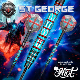 Shot Steel Darts Future Knights St George 95% Tungsten Steeltip Darts Steeldart 24 g