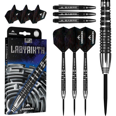 Mission Darts Steel Darts Labyrinth 90% Tungsten Steeltip Darts Steeldart