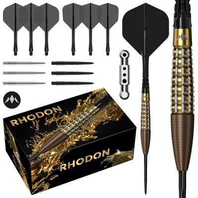 Mission Darts Steel Darts Rhodon 95% Tungsten mit Caliburn EVO-Spitze Steeltip Darts Steeldart