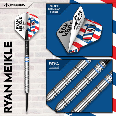 Mission Darts Steel Darts Ryan Meikle The Barber 90% Tungsten Steeltip Darts Steeldart