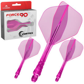Mission Force 90 Vortex Moulded Flight & Shaft System M Mittel Neon Pink Nr.2