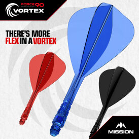 Mission Force 90 Vortex Moulded Flight & Shaft System M Mittel Blau Kite