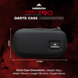 Mission Darts Force 90 EVA Dart Case Slim EVA Moulded Wallet Darttasche Dartcase Dartbox Wallet