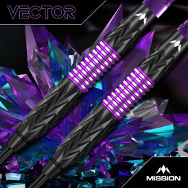 Mission Darts Steel Darts Vector 95% Tungsten mit Caliburn EVO-Spitze Steeltip Darts Steeldart 22 g
