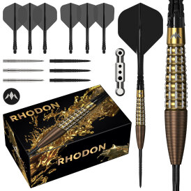 Mission Darts Steel Darts Rhodon 95% Tungsten mit Caliburn EVO-Spitze Steeltip Darts Steeldart 25 g