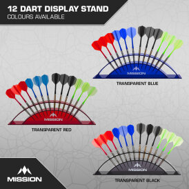 Mission Dart Display Station 12 Dart Display Stand Display Stand Dartständer Rot