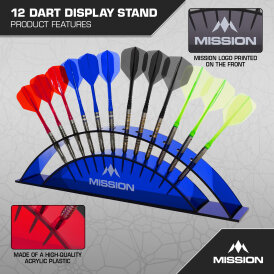 Mission Dart Display Station 12 Dart Display Stand Display Stand Dartständer Rot
