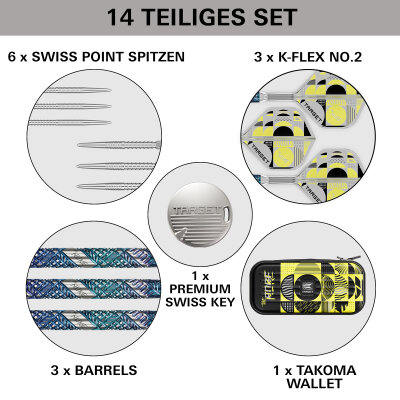 Target Steel Darts SWISS Point Luke Littler Edge 95% The Nuke Steeltip Dart Steeldart