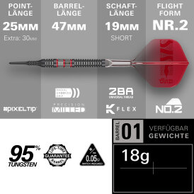 Target Soft Darts Nathan Aspinall The Asp 95K 95% Tungsten Softtip Darts Softdart 18 g