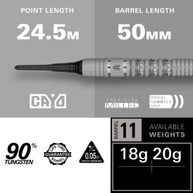 Target Soft Darts Cryo 11 90% Tungsten Softtip Darts Softdart