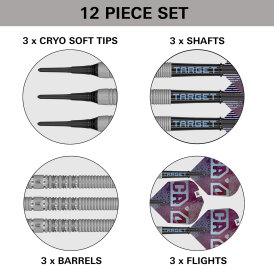 Target Soft Darts Cryo 11 90% Tungsten Softtip Darts Softdart