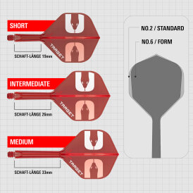 Target Dart K-Flex Flight- Schaftsystem Nathan Aspinall The Asp patentierten Twist-System Standard Nr.2 M Mittel