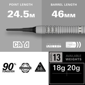 Target Soft Darts Cryo 13 90% Tungsten Softtip Darts Softdart 18 g
