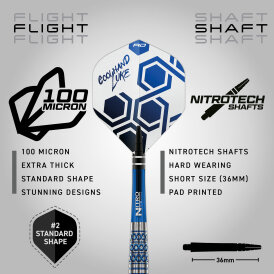 Red Dragon Steel Darts Luke Humphries Cool Hand TX5 90% Tungsten Steeltip Dart Steeldart 23 g