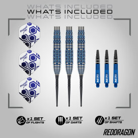 Red Dragon Steel Darts Luke Humphries Cool Hand TX5 90% Tungsten Steeltip Dart Steeldart 25 g