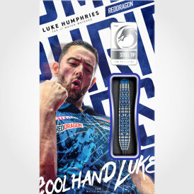 Red Dragon Steel Darts Luke Humphries Cool Hand TX5 90% Tungsten Steeltip Dart Steeldart 25 g