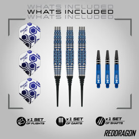 Red Dragon Soft Darts Luke Humphries Cool Hand TX5 90% Tungsten Softtip Dart Softdart 20 g