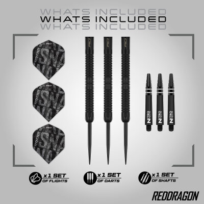 Red Dragon Steel Darts Peter Wright Black Mamba 90% Tungsten Steeltip Dart Steeldart