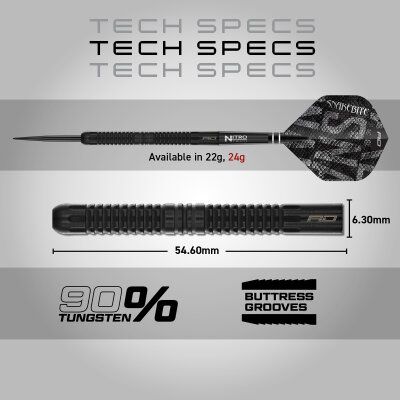 Red Dragon Steel Darts Peter Wright Black Mamba 90% Tungsten Steeltip Dart Steeldart