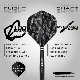 Red Dragon Soft Darts Peter Wright Black Mamba 90% Tungsten Softtip Dart Softdart 20 g