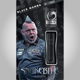 Red Dragon Steel Darts Peter Wright Black Mamba 90% Tungsten Steeltip Dart Steeldart 22 g