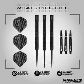 Red Dragon Steel Darts Peter Wright Black Mamba 90% Tungsten Steeltip Dart Steeldart 24 g