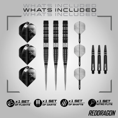 Red Dragon Steel Darts Recon Tapered Barrel 90% Tungsten Steeltip Dart Steeldart