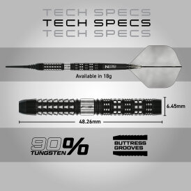 Red Dragon Soft Darts Recon Parallel Barrel 90% Tungsten Softtip Dart Softdart 20 g