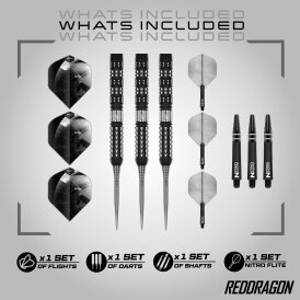 Red Dragon Steel Darts Recon Parallel Barrel 90% Tungsten Steeltip Dart Steeldart 24 g