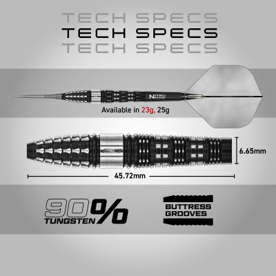 Red Dragon Steel Darts Recon Torpedo Barrel 90% Tungsten Steeltip Dart Steeldart