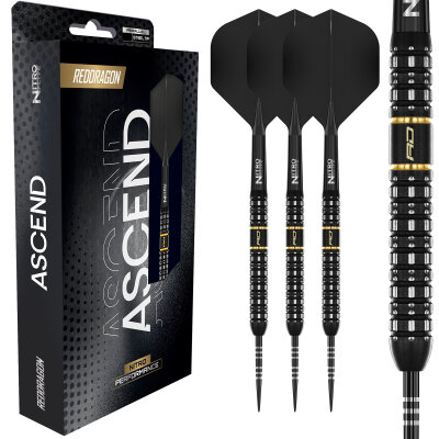 Red Dragon Steel Darts Ascend Parallel Barrel 90% Tungsten Steeltip Dart Steeldart