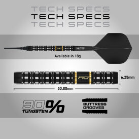 Red Dragon Soft Darts Ascend Parallel Barrel 90% Tungsten Softtip Dart Softdart 18 g