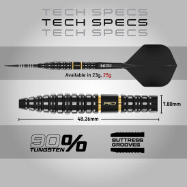 Red Dragon Steel Darts Ascend Torpedo Barrel 90% Tungsten Steeltip Dart Steeldart
