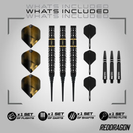 Red Dragon Soft Darts Ascend Torpedo Barrel 90% Tungsten Softtip Dart Softdart 22 g