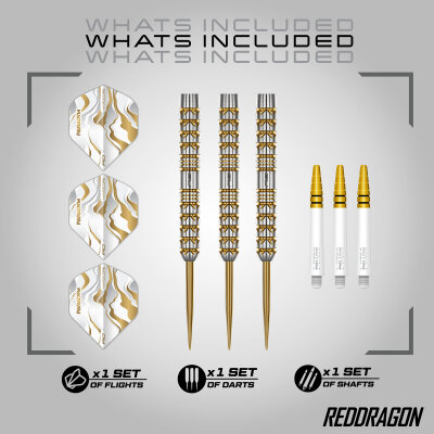 Red Dragon Steel Darts Paradym Gold Parallel Barrel 90% Tungsten Steeltip Dart Steeldart