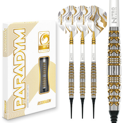 Red Dragon Soft Darts Paradym Gold Torpedo Barrel 90% Tungsten Softtip Dart Softdart 20 g